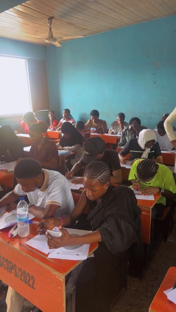 A packed classroom during a lesson